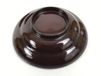 Japanese Lacquered Wooden Lidded Bowl Soup Owan Vtg Simple Brown Red LB203-KT - Bowl-chidorivintage.com