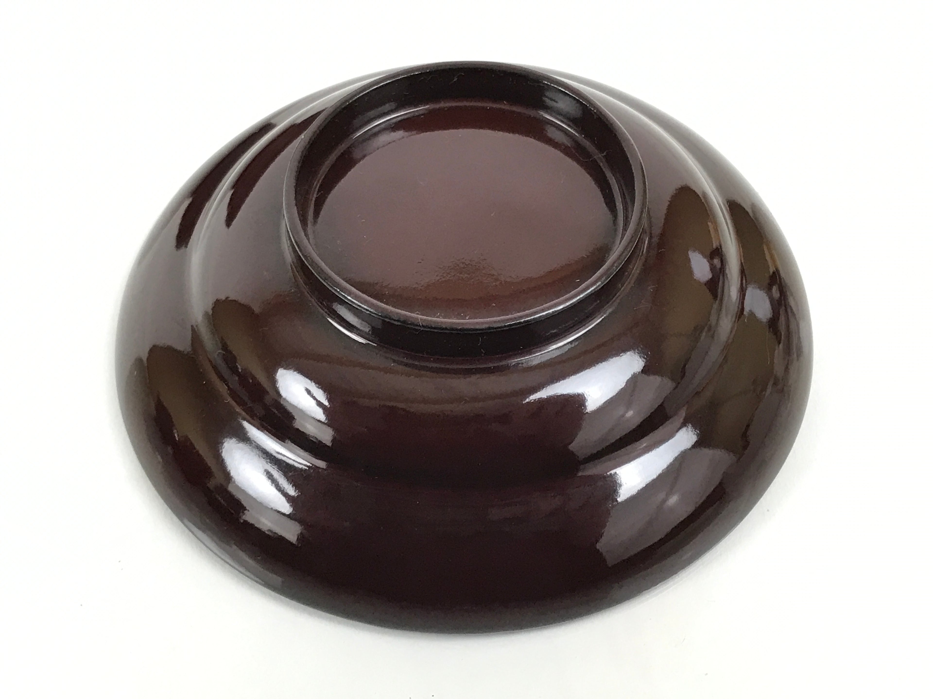 Japanese Lacquered Wooden Lidded Bowl Soup Owan Vtg Simple Brown Red LB203-KT - Bowl-chidorivintage.com