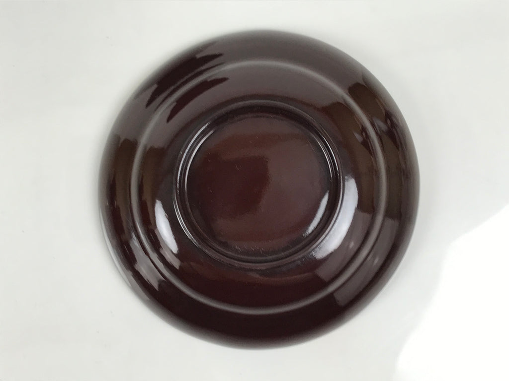 Japanese Lacquered Wooden Lidded Bowl Soup Owan Vtg Simple Brown Red LB203-KT - Bowl-chidorivintage.com