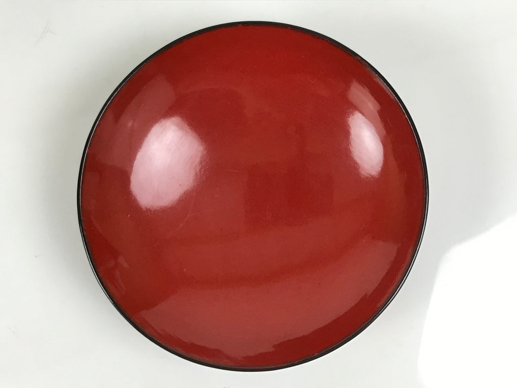 Japanese Lacquered Wooden Lidded Bowl Soup Owan Vtg Simple Brown Red LB203-KT - Bowl-chidorivintage.com
