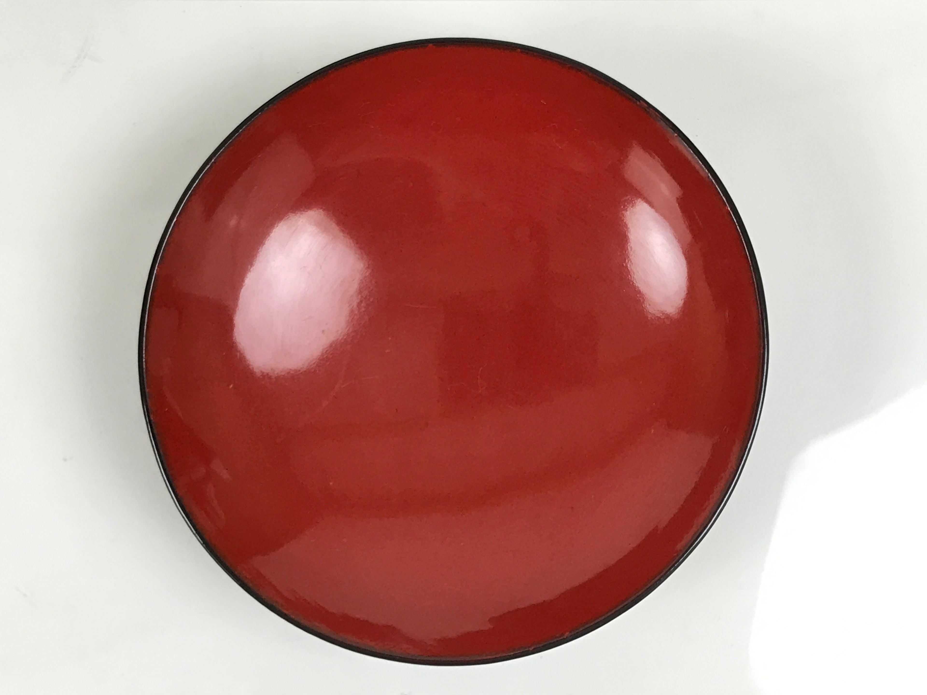 Japanese Lacquered Wooden Lidded Bowl Soup Owan Vtg Simple Brown Red LB203-KT - Bowl-chidorivintage.com
