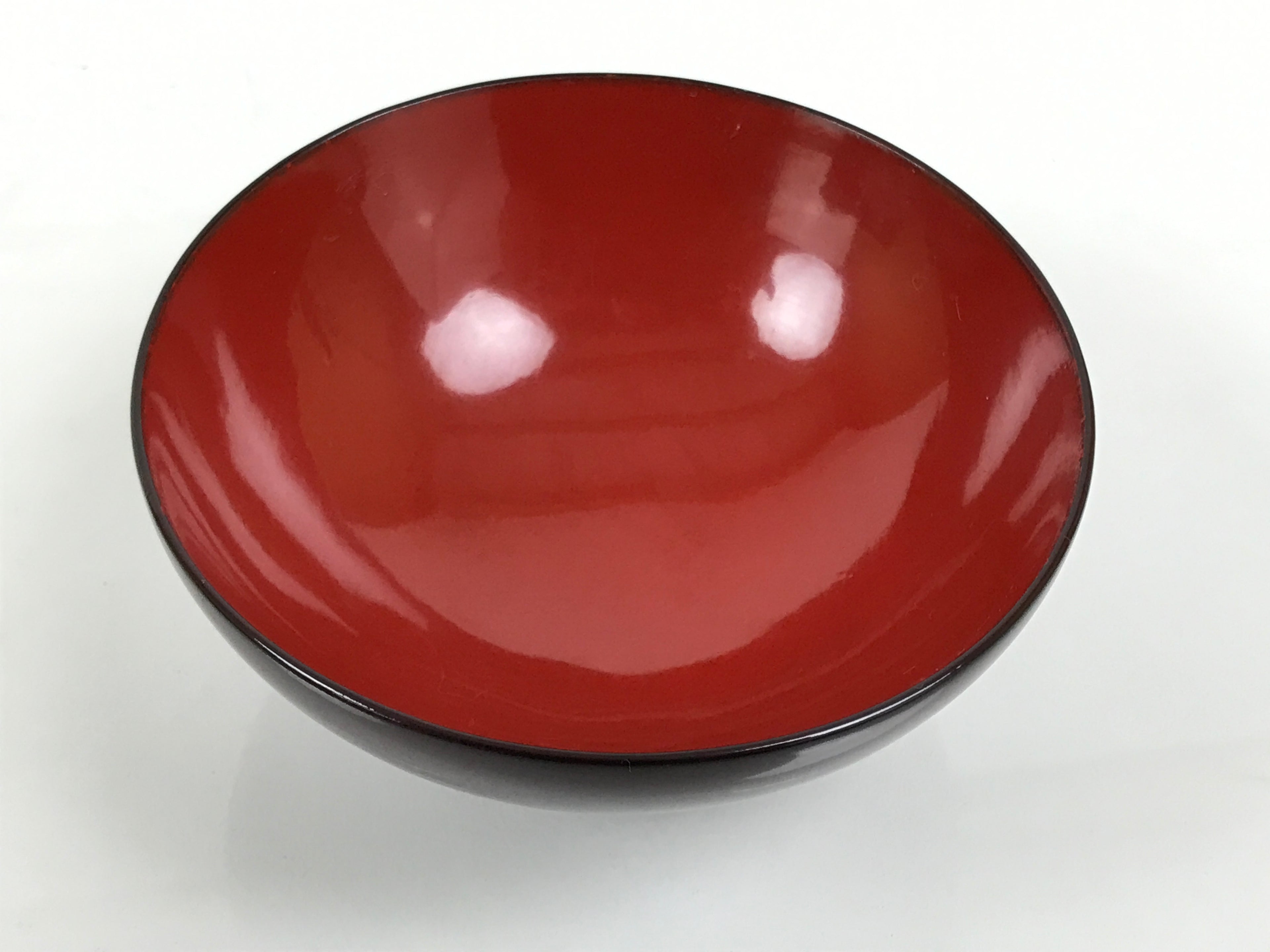 Japanese Lacquered Wooden Lidded Bowl Soup Owan Vtg Simple Brown Red LB203-KT - Bowl-chidorivintage.com