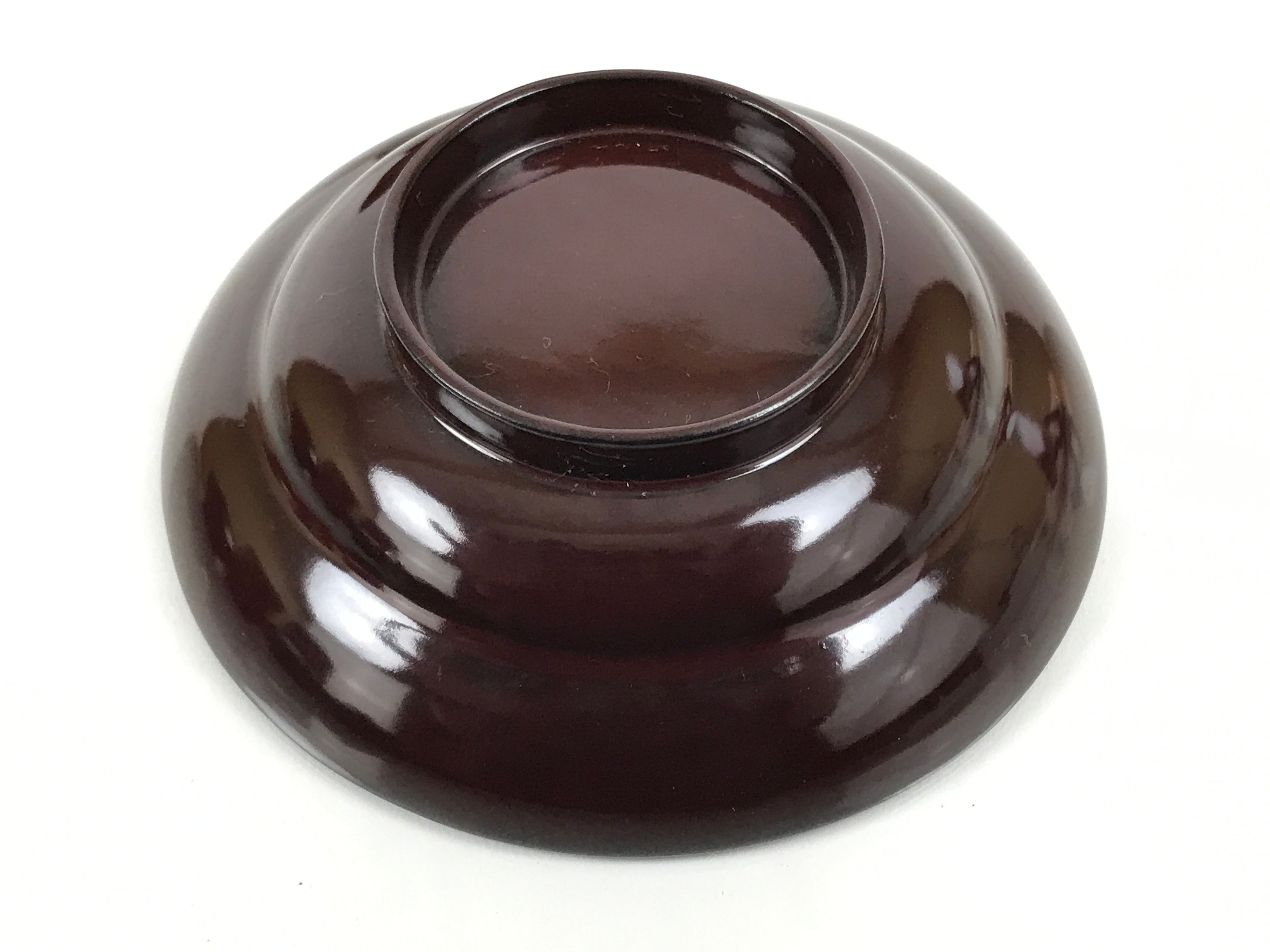 Japanese Lacquered Wooden Lidded Bowl Soup Owan Vtg Simple Brown Red LB204-KT - Bowl-chidorivintage.com
