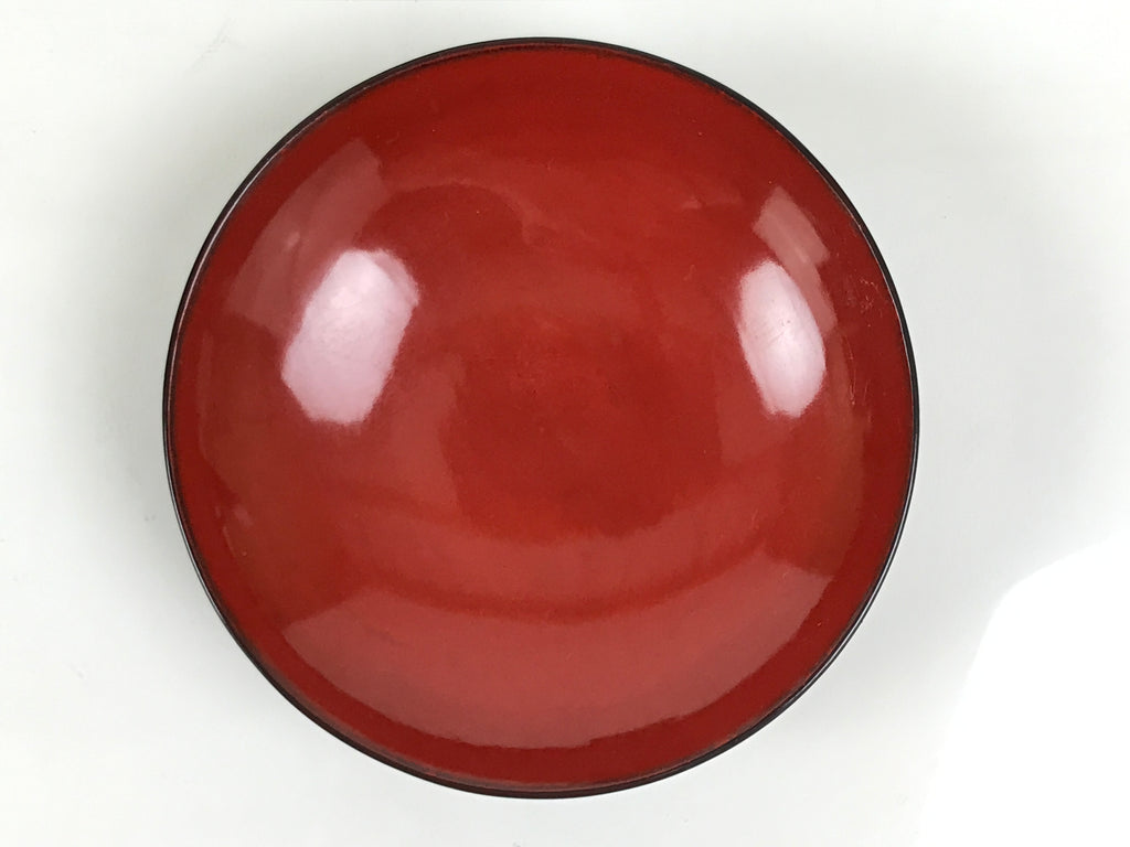 Japanese Lacquered Wooden Lidded Bowl Soup Owan Vtg Simple Brown Red LB204-KT - Bowl-chidorivintage.com