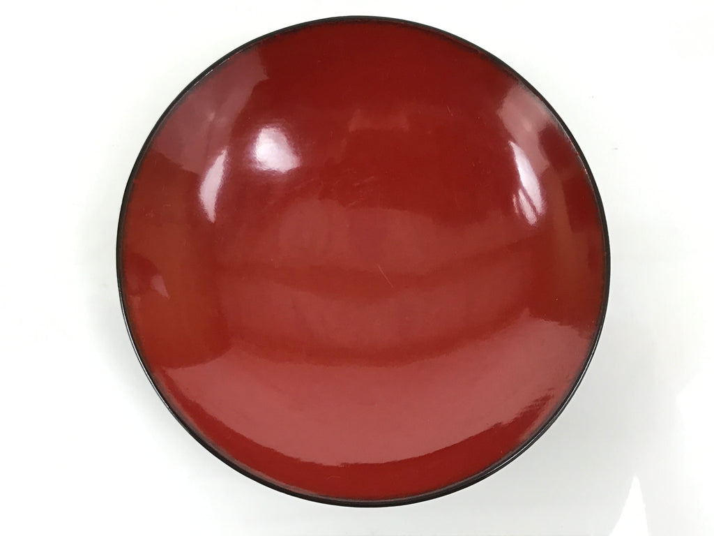 Japanese Lacquered Wooden Lidded Bowl Soup Owan Vtg Simple Brown Red LB205-KT - Bowl-chidorivintage.com