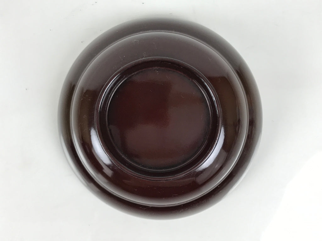 Japanese Lacquered Wooden Lidded Bowl Soup Owan Vtg Simple Brown Red LB206-KT - Bowl-chidorivintage.com