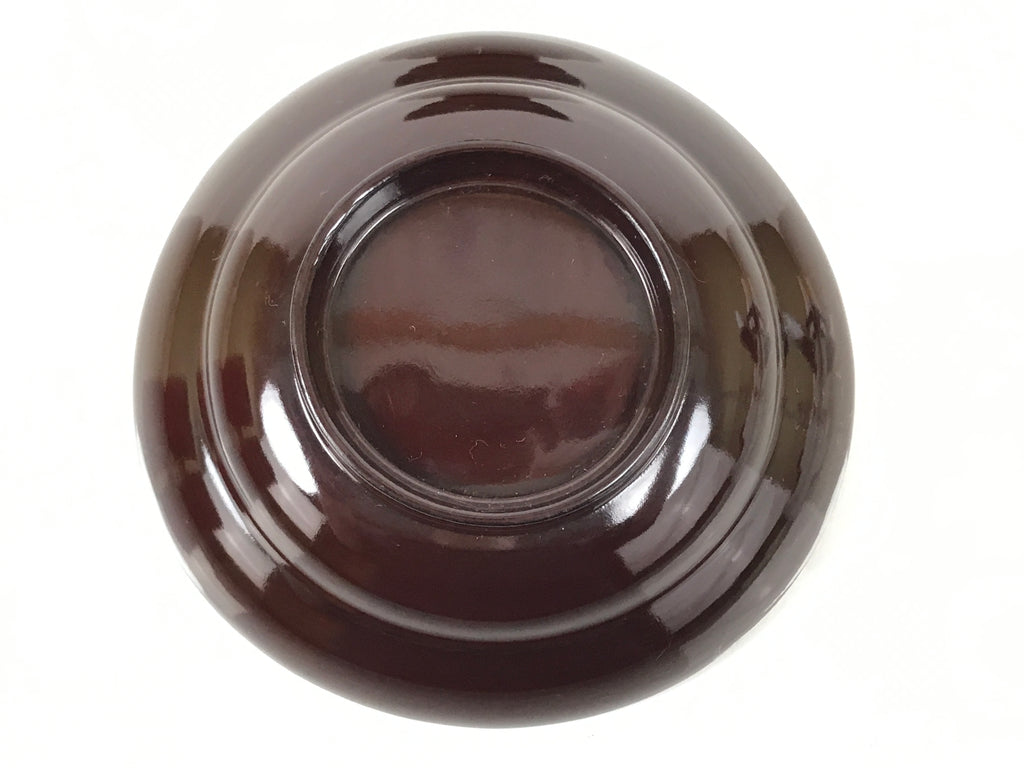 Japanese Lacquered Wooden Lidded Bowl Soup Owan Vtg Simple Brown Red LB207-KT - Bowl-chidorivintage.com