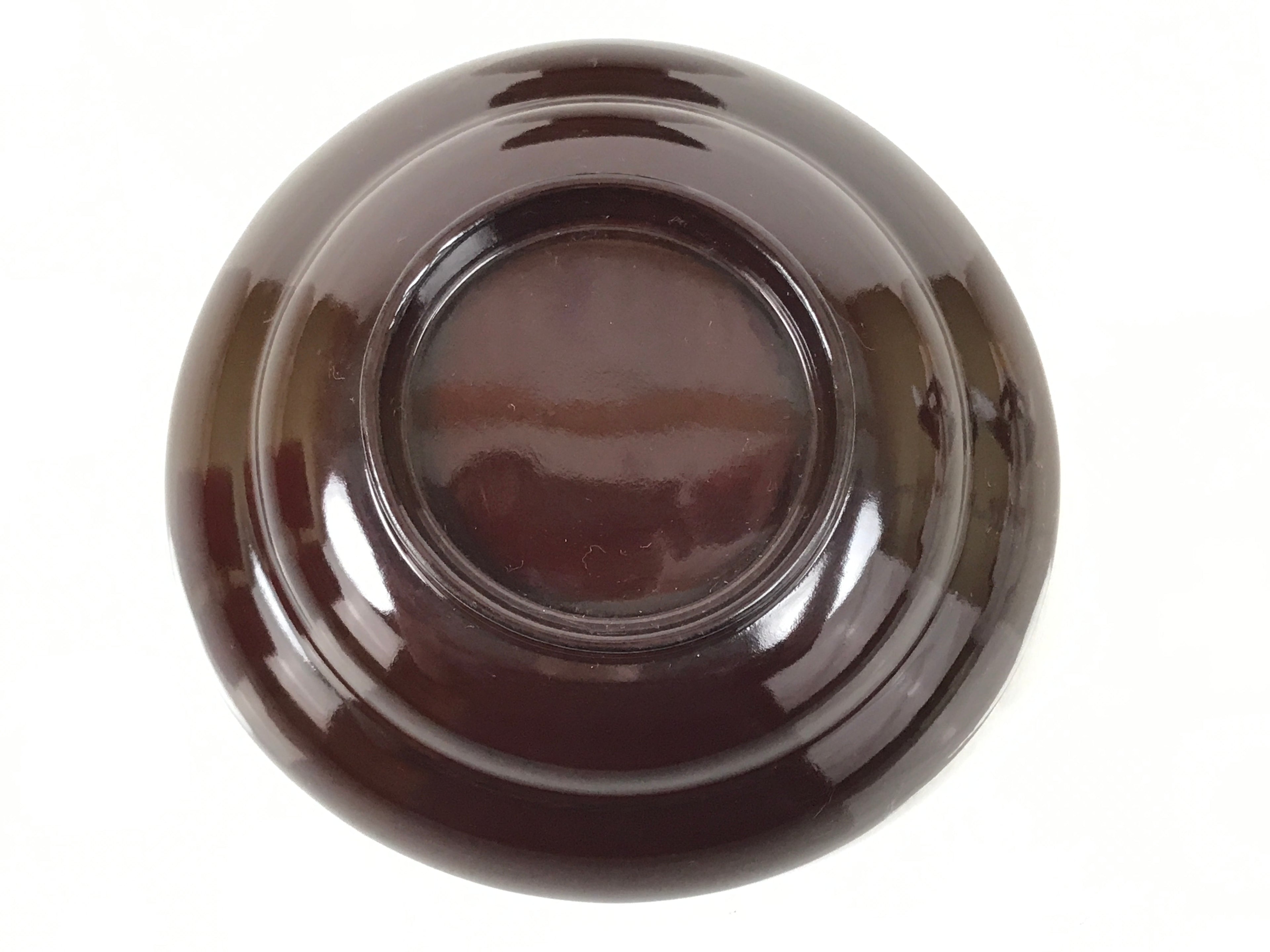 Japanese Lacquered Wooden Lidded Bowl Soup Owan Vtg Simple Brown Red LB207-KT - Bowl-chidorivintage.com