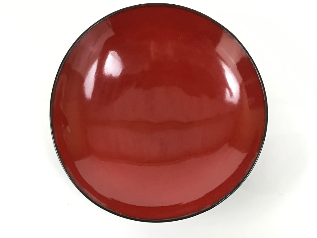 Japanese Lacquered Wooden Lidded Bowl Soup Owan Vtg Simple Brown Red LB207-KT - Bowl-chidorivintage.com