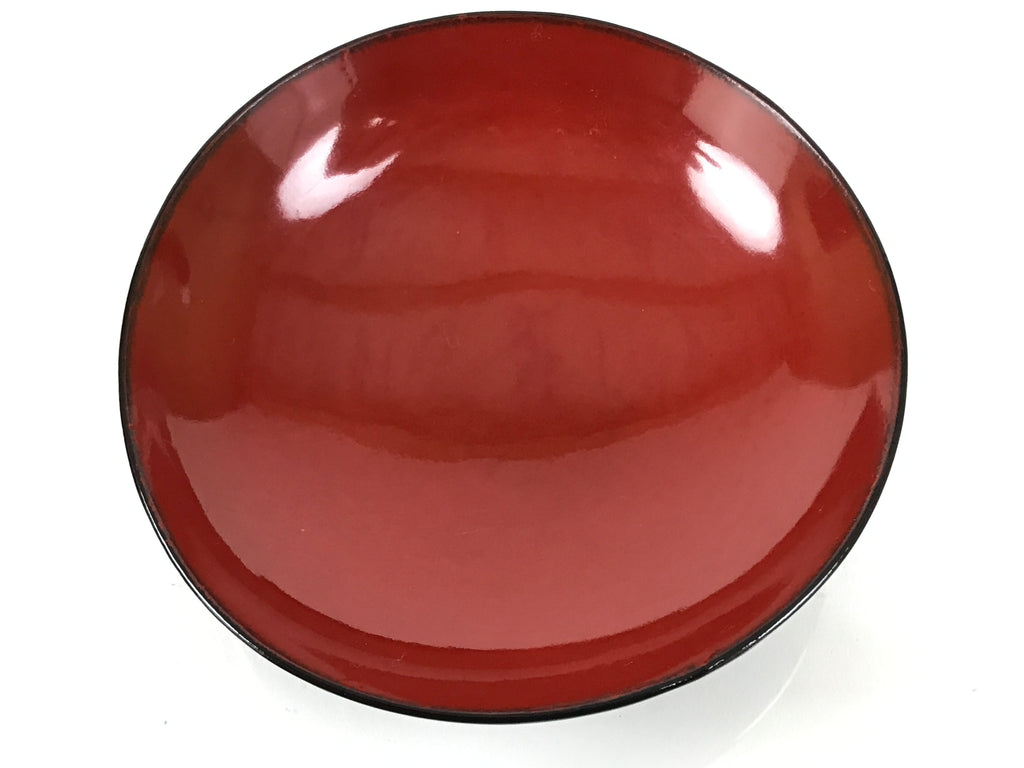Japanese Lacquered Wooden Lidded Bowl Soup Owan Vtg Simple Brown Red LB207-KT - Bowl-chidorivintage.com