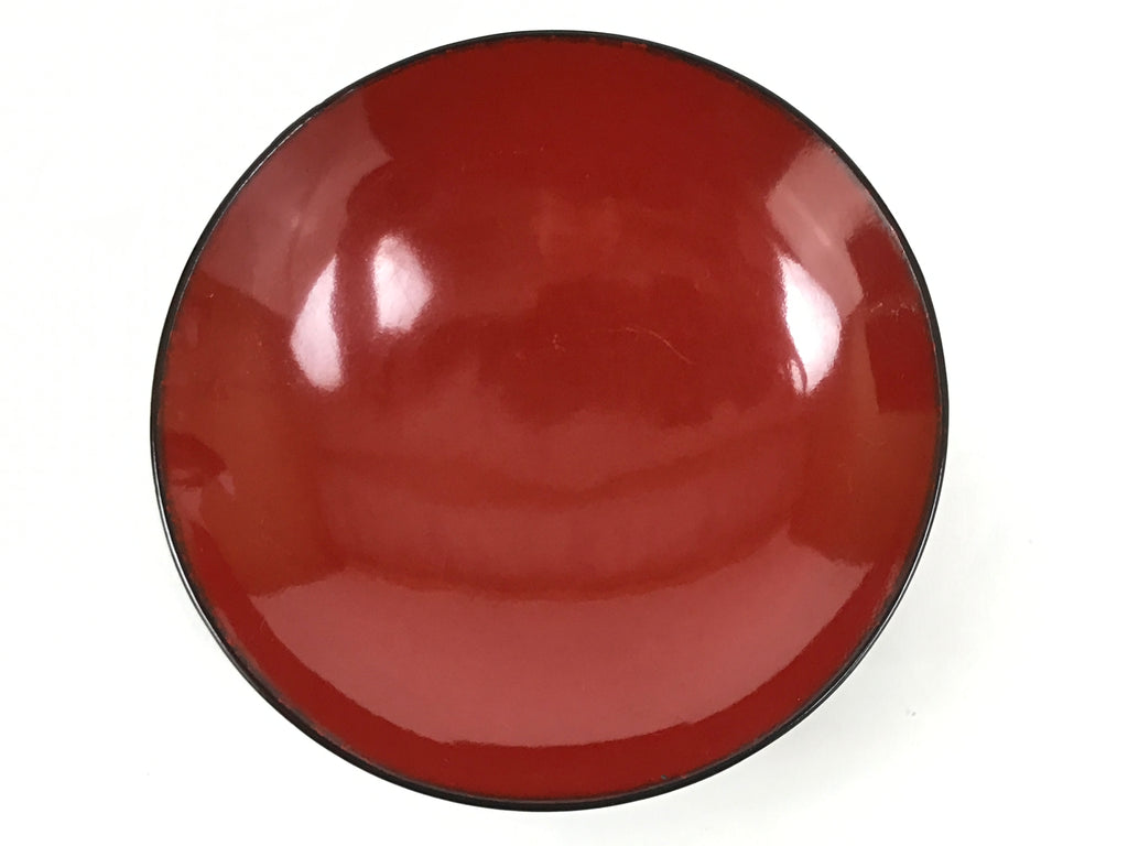 Japanese Lacquered Wooden Lidded Bowl Soup Owan Vtg Simple Brown Red LB208-KT - Bowl-chidorivintage.com