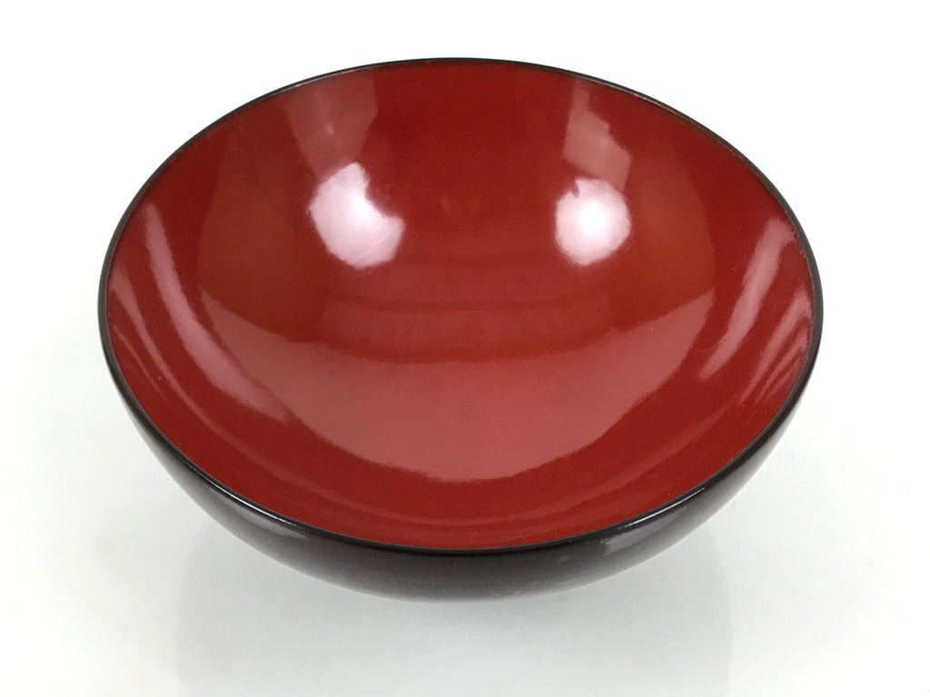 Japanese Lacquered Wooden Lidded Bowl Soup Owan Vtg Simple Brown Red LB208-KT - Bowl-chidorivintage.com