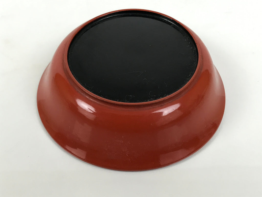 Japanese Lacquered Wooden Small Bowl Vtg Kobachi Dish Urushi Red Orange LB178-KT - Bowl-chidorivintage.com