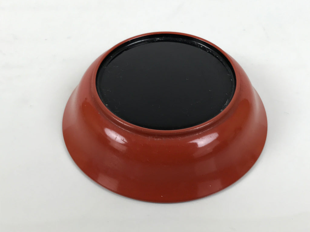 Japanese Lacquered Wooden Small Bowl Vtg Kobachi Dish Urushi Red Orange LB182-KT - Bowl-chidorivintage.com