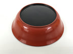 Japanese Lacquered Wooden Small Bowl Vtg Kobachi Dish Urushi Red Orange LB186-KT - Bowl-chidorivintage.com