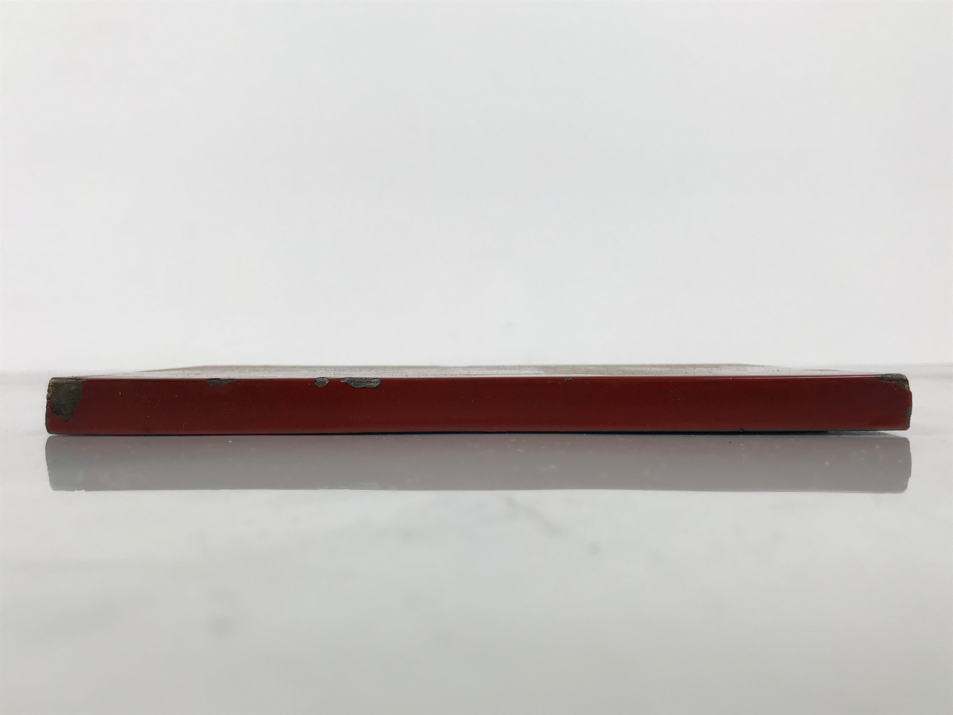 Antique Japanese Lacquered Wooden Tray Obon Lantern Woman Makie Gold Red L624-KT - Tray-chidorivintage.com