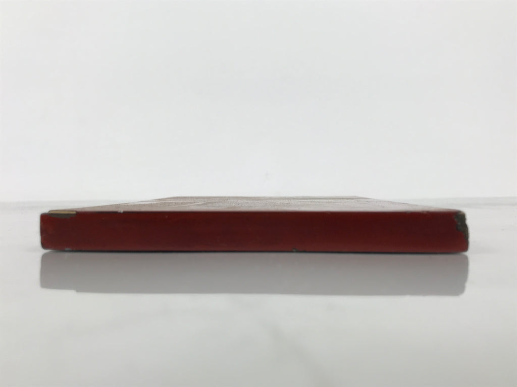 Antique Japanese Lacquered Wooden Tray Obon Lantern Woman Makie Gold Red L624-KT - Tray-chidorivintage.com