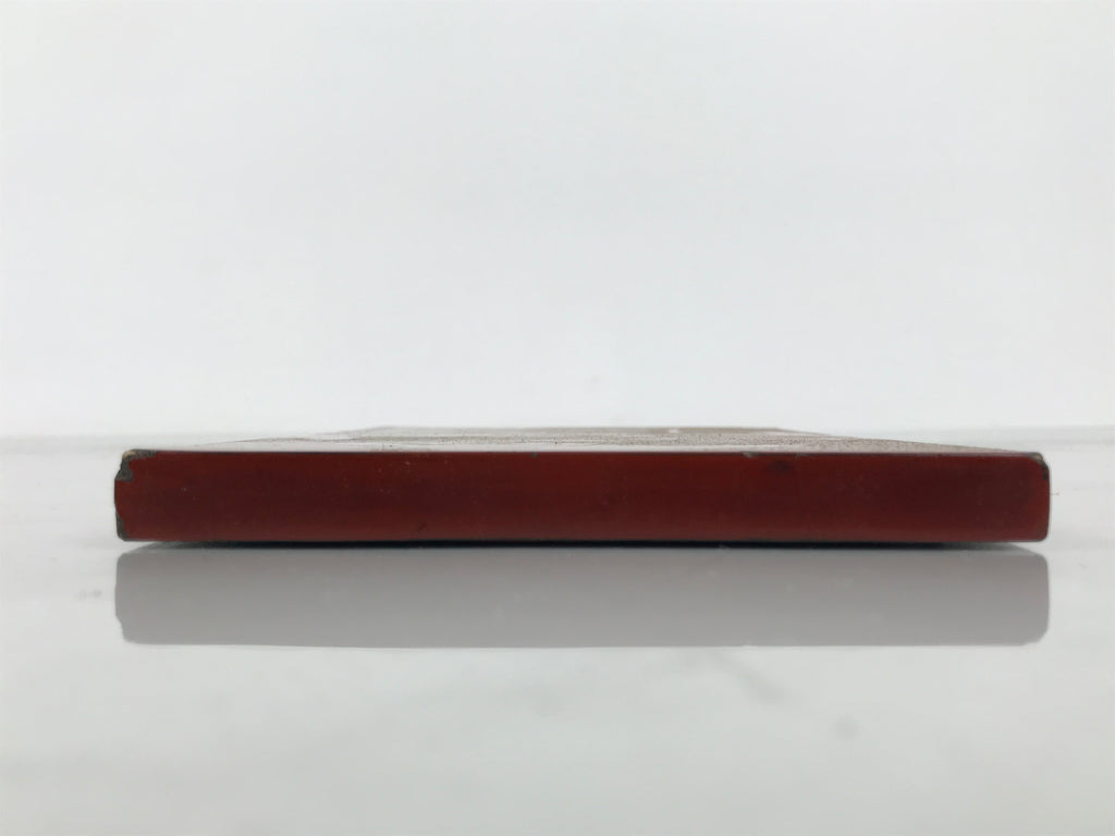 Antique Japanese Lacquered Wooden Tray Obon Lantern Woman Makie Gold Red L624-KT - Tray-chidorivintage.com