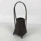 Japanese Handwoven Bamboo Basket Vtg Kago Ikebana Flower Arrangement Vase B268-KT - Basket-chidorivintage.com