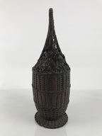 Japanese Handwoven Bamboo Basket Vtg Kago Ikebana Flower Arrangement Vase B269-KT - Basket-chidorivintage.com