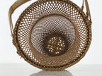 Japanese Handwoven Bamboo Basket Vtg Kago Ikebana Flower Arrangement Vase B270-KT - Basket-chidorivintage.com