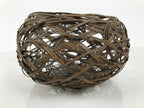 Japanese Handwoven Bamboo Basket Vtg Kago Ikebana Flower Arrangement Vase B271-KT - Basket-chidorivintage.com