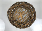 Japanese Handwoven Bamboo Basket Vtg Kago Ikebana Flower Arrangement Vase B271-KT - Basket-chidorivintage.com