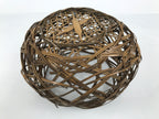 Japanese Handwoven Bamboo Basket Vtg Kago Ikebana Flower Arrangement Vase B271-KT - Basket-chidorivintage.com