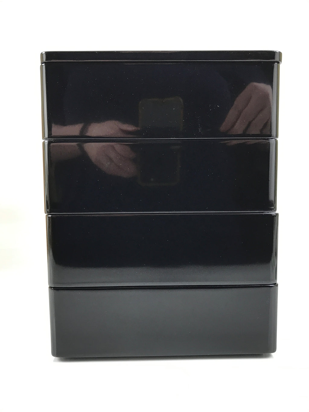 Japanese Lacquerware Lidded Bento Box 4 Tiers Wood Storage Box Black Red PX815-KT - Bento-chidorivintage.com