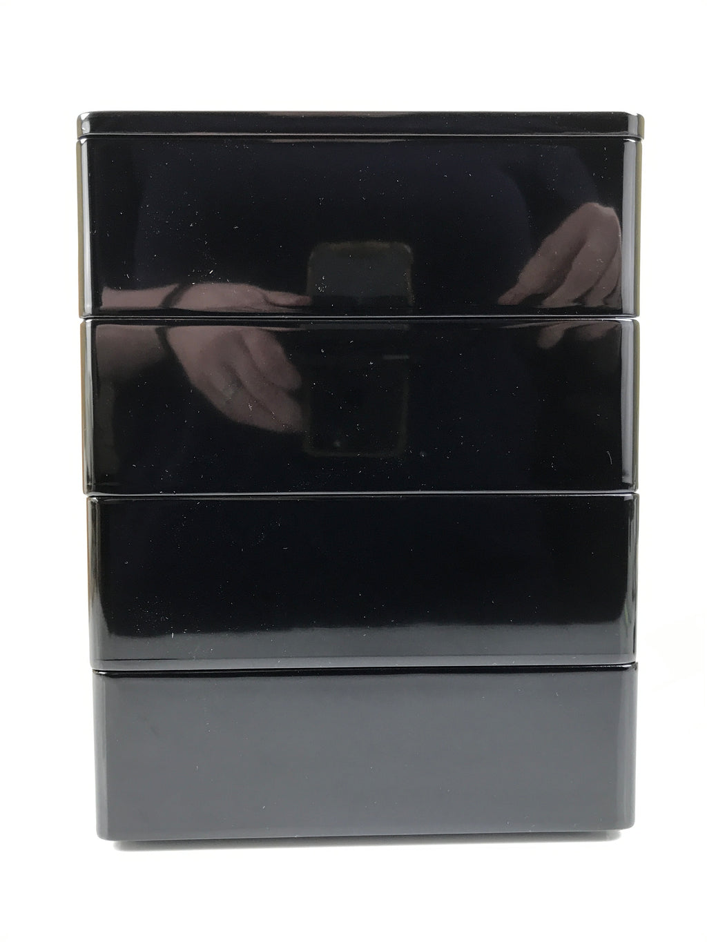 Japanese Lacquerware Lidded Bento Box 4 Tiers Wood Storage Box Black Red PX815-KT - Bento-chidorivintage.com