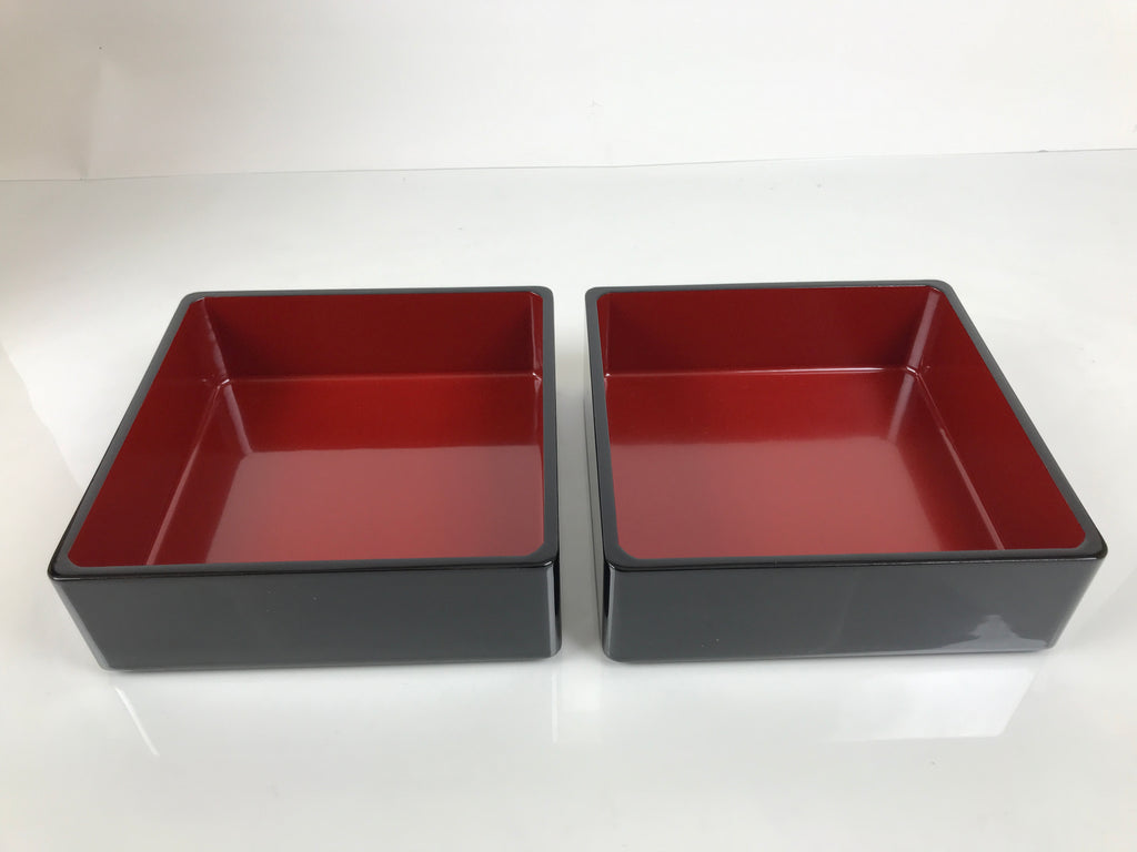 Japanese Lacquerware Lidded Bento Box 4 Tiers Wood Storage Box Black Red PX815-KT - Bento-chidorivintage.com