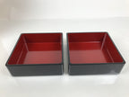 Japanese Lacquerware Lidded Bento Box 4 Tiers Wood Storage Box Black Red PX815-KT - Bento-chidorivintage.com