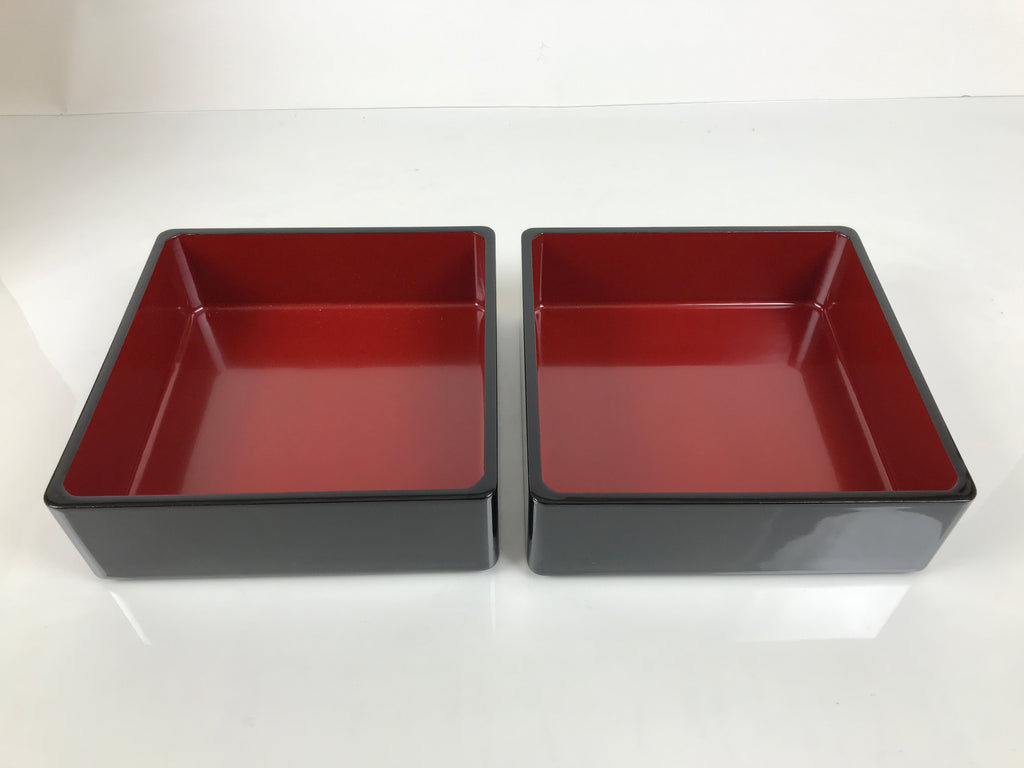 Japanese Lacquerware Lidded Bento Box 4 Tiers Wood Storage Box Black Red PX815-KT - Bento-chidorivintage.com