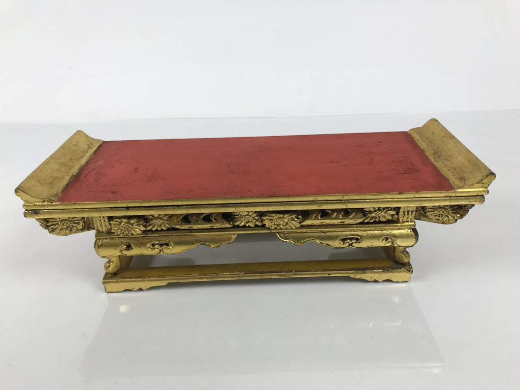 Japanese Buddhist Altar Lacquered Wood Offering Table Vtg Uwajoku Maejoku BA998-OT - Buddhist-chidorivintage.com
