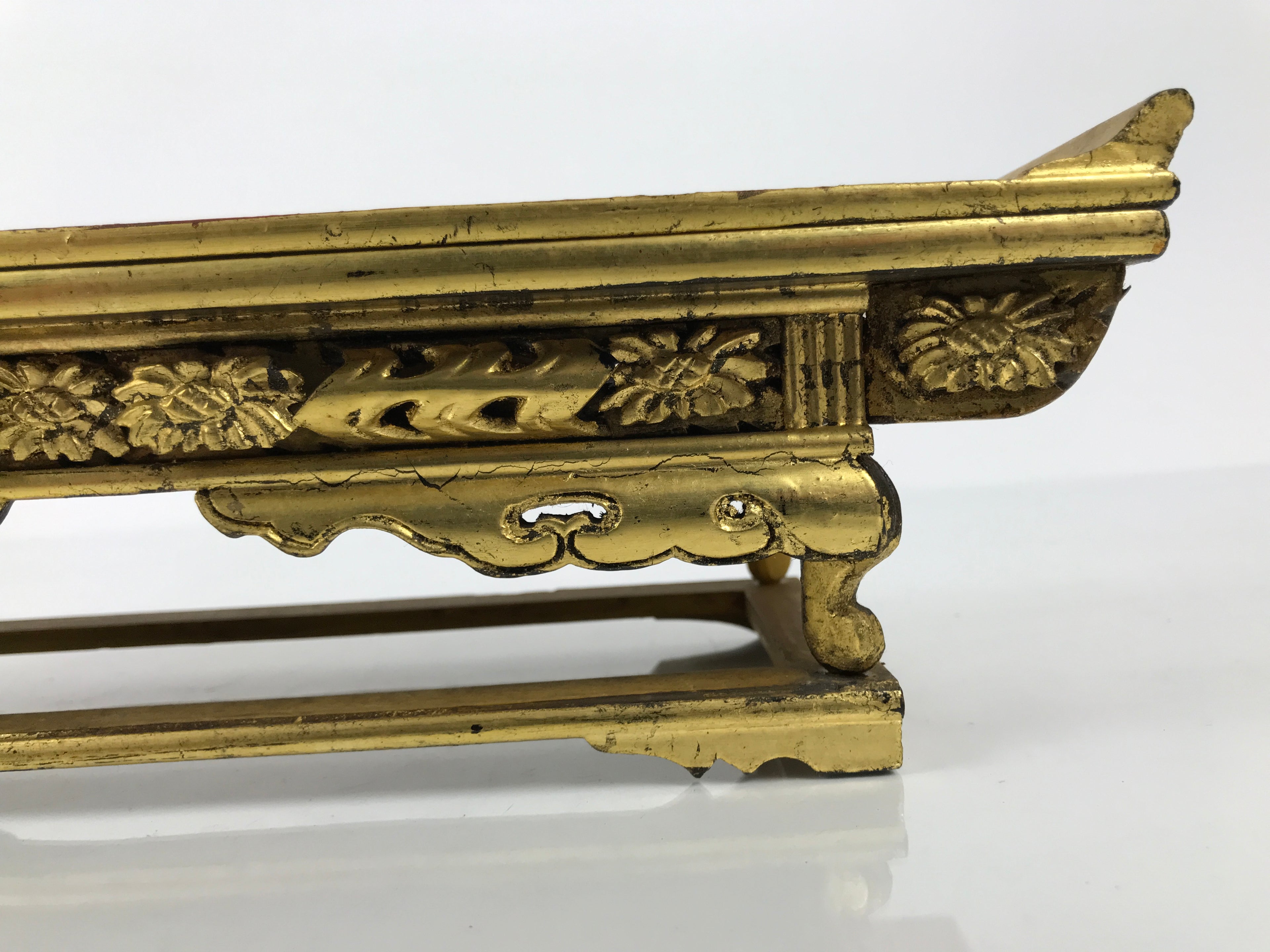 Japanese Buddhist Altar Lacquered Wood Offering Table Vtg Uwajoku Maejoku BA998-OT - Buddhist-chidorivintage.com