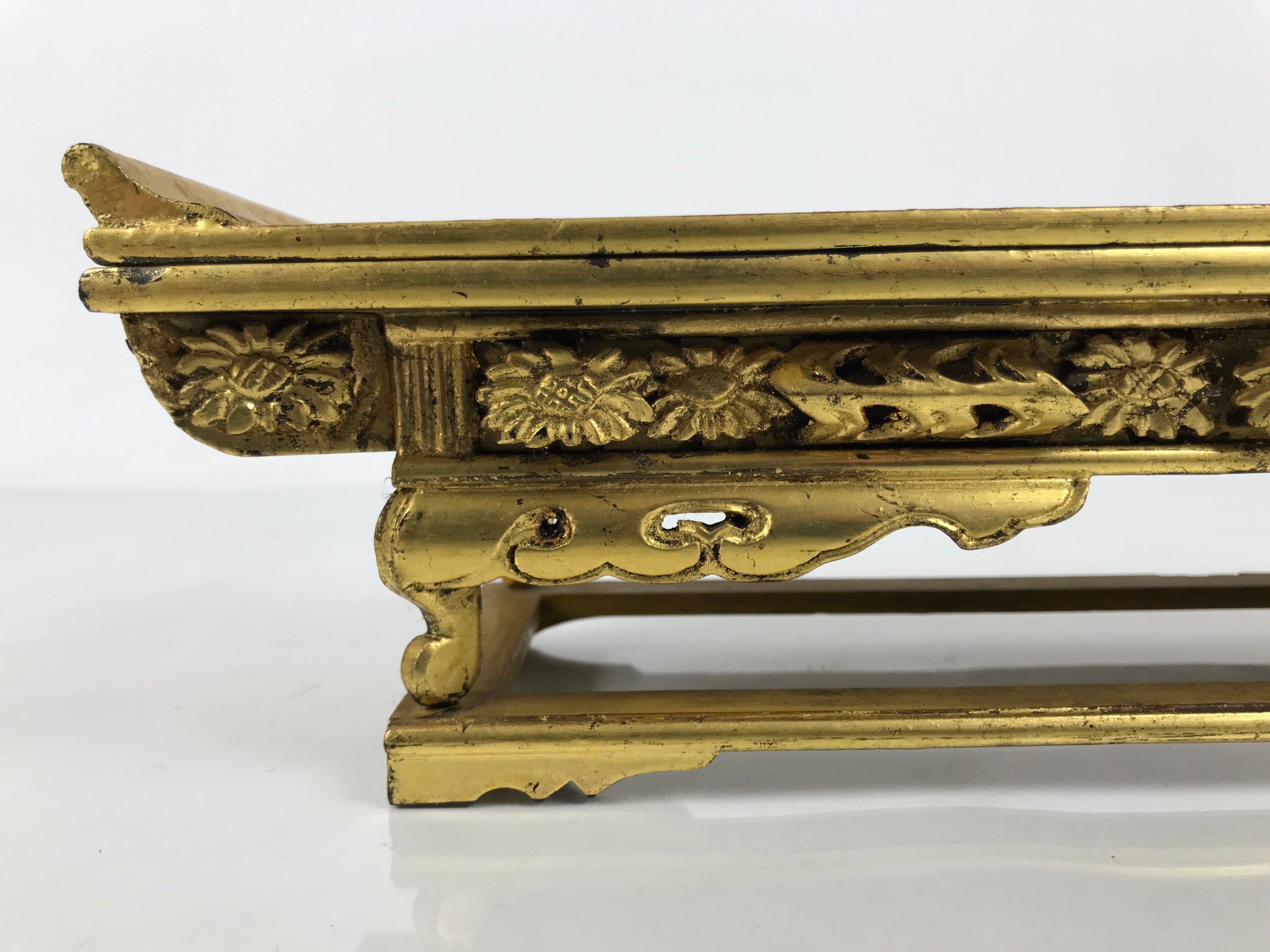 Japanese Buddhist Altar Lacquered Wood Offering Table Vtg Uwajoku Maejoku BA998-OT - Buddhist-chidorivintage.com