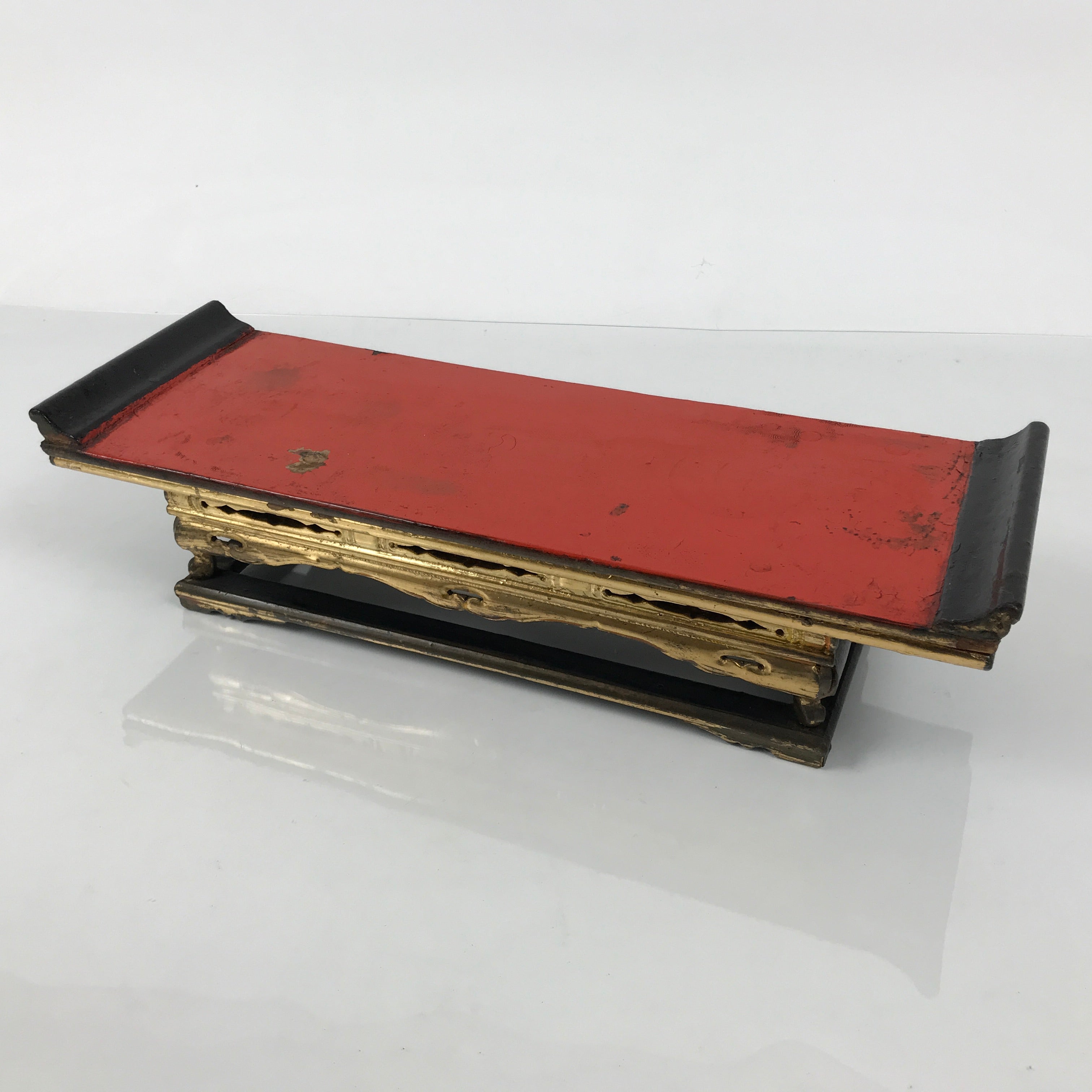 Japanese Buddhist Altar Lacquered Wood Offering Table Vtg Uwajoku Maejoku BA999-OT - Buddhist-chidorivintage.com