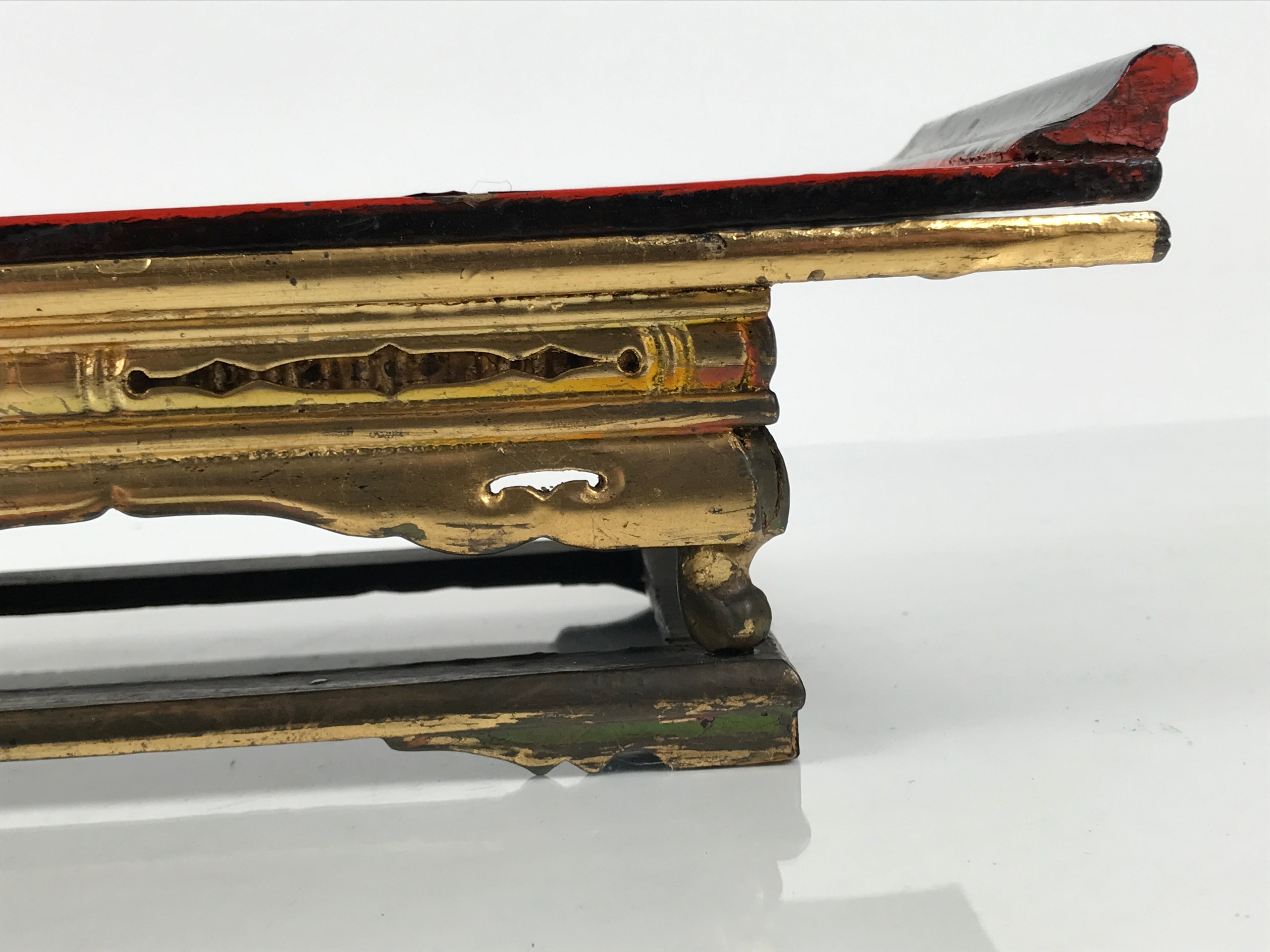 Japanese Buddhist Altar Lacquered Wood Offering Table Vtg Uwajoku Maejoku BA999-OT - Buddhist-chidorivintage.com