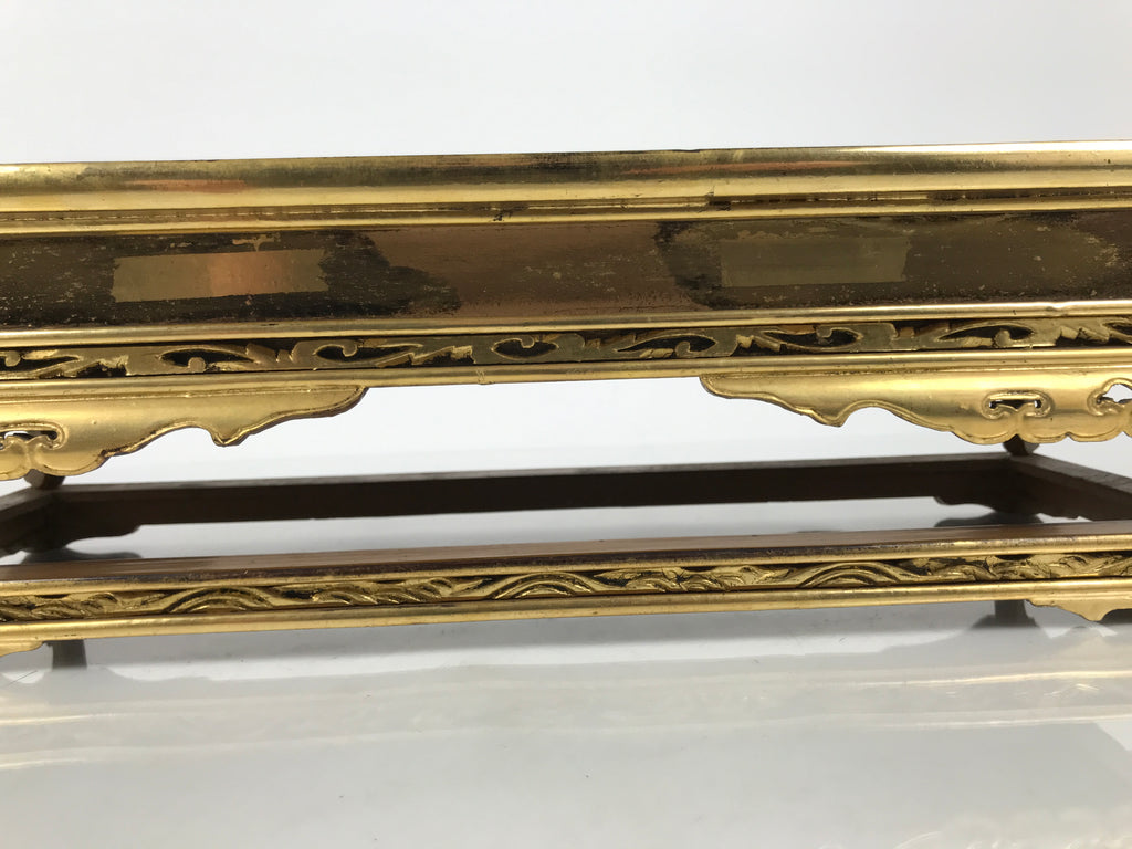 Japanese Buddhist Altar Lacquered Wood Offering Table Vtg Uwajoku Maejoku BT1-OT - Buddhist-chidorivintage.com