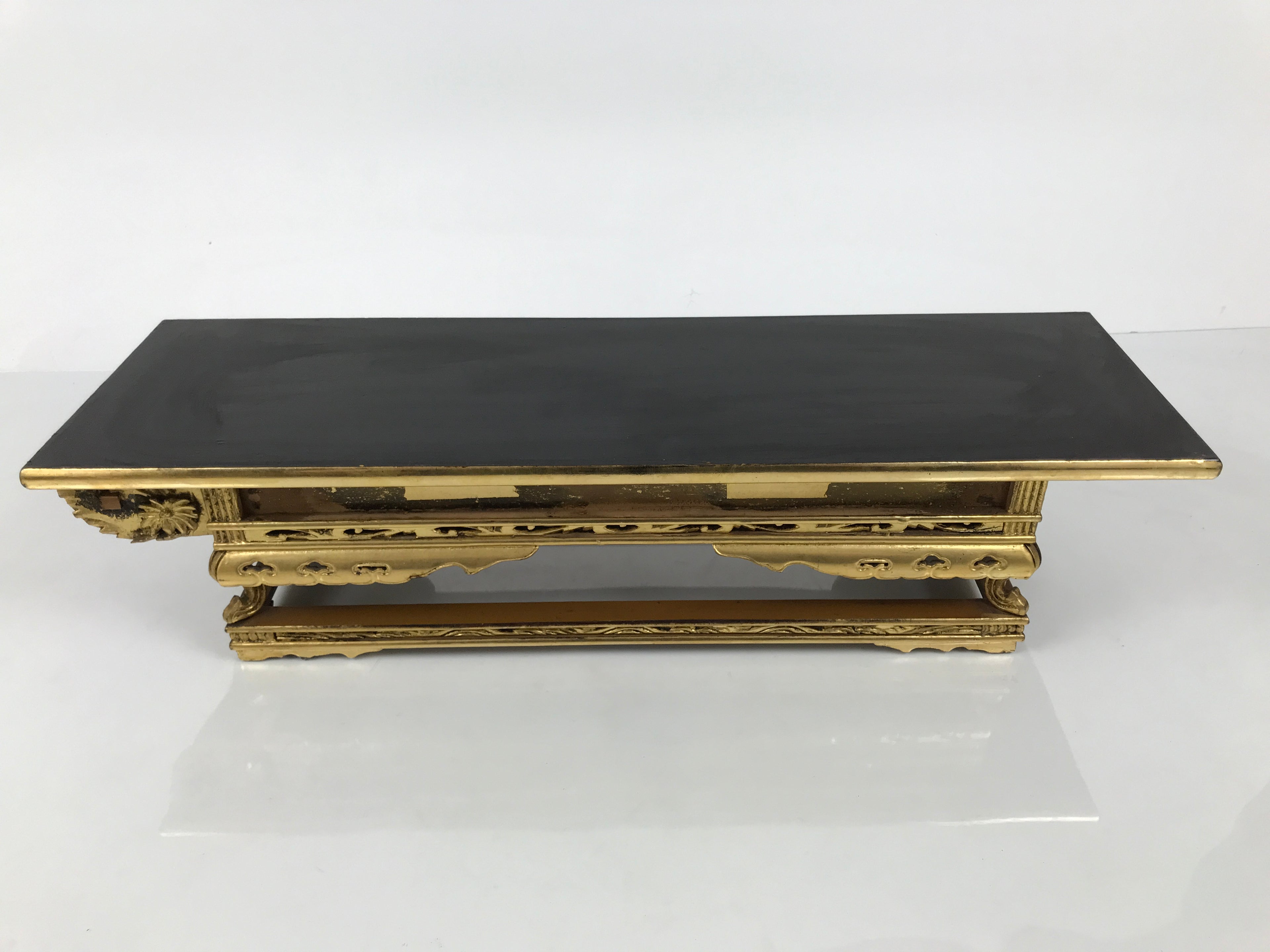 Japanese Buddhist Altar Lacquered Wood Offering Table Vtg Uwajoku Maejoku BT1-OT - Buddhist-chidorivintage.com