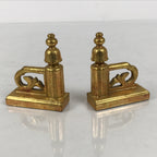 Japanese Buddhist Altar Wooden Kouran Railing Decorative Part Vtg 2pc Gold BP47-OT - Buddhist-chidorivintage.com