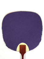 Japanese Buddhist Altar Paper Fan Uchiwa Vtg Candle Extinguisher Purple BT29-OT - Buddhist-chidorivintage.com