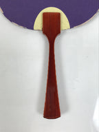 Japanese Buddhist Altar Paper Fan Uchiwa Vtg Candle Extinguisher Purple BT29-OT - Buddhist-chidorivintage.com