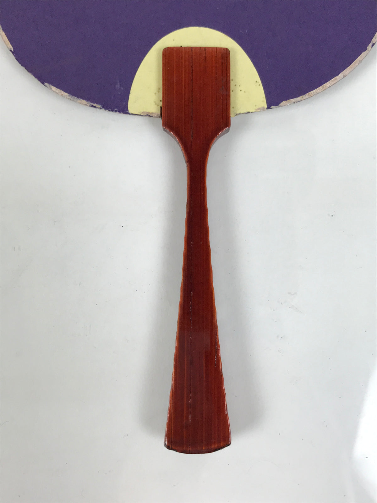 Japanese Buddhist Altar Paper Fan Uchiwa Vtg Candle Extinguisher Purple BT29-OT - Buddhist-chidorivintage.com