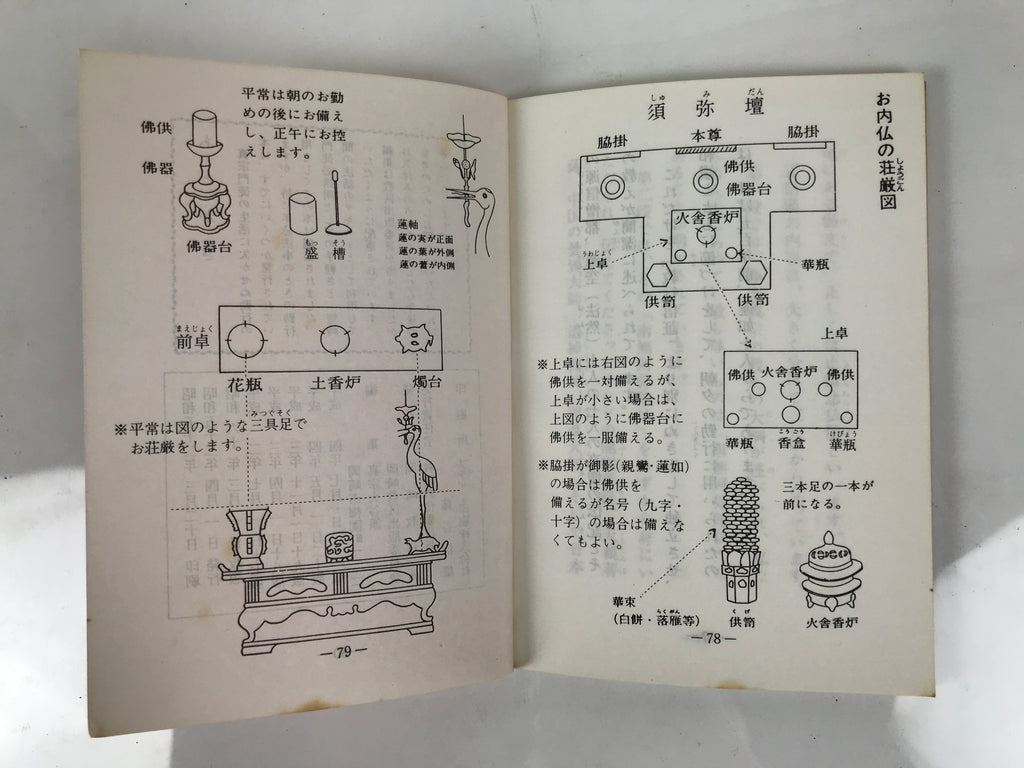 Japanese Buddhist Sutra Book Vtg Dobohosan Jodo Shinshu Otani Orange Paper BT13-OT - Buddhist-chidorivintage.com