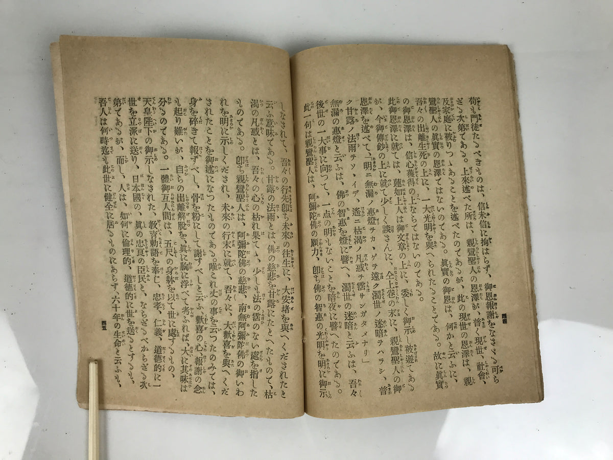 Antique Japanese Buddhist Book C1910 Jodo Shinshu Philosophy Texts Paper BT31-OT - Buddhist-chidorivintage.com