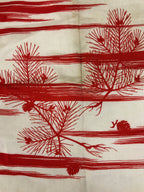 Japanese Fukusa Gift Envelope Silk Cover Vtg Crane Tsuru Wedding Birth Red BT21-TX - Other-chidorivintage.com