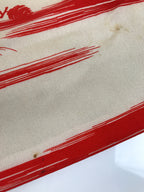 Japanese Fukusa Gift Envelope Silk Cover Vtg Crane Tsuru Wedding Birth Red BT21-TX - Other-chidorivintage.com