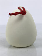 Japanese Clay Bell Dorei Hime Daruma Vtg Tsuchi-Suzu Basho Poem White DR691-AD - Dorei-chidorivintage.com