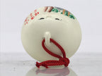 Japanese Clay Bell Dorei Hime Daruma Vtg Tsuchi-Suzu Basho Poem White DR691-AD - Dorei-chidorivintage.com